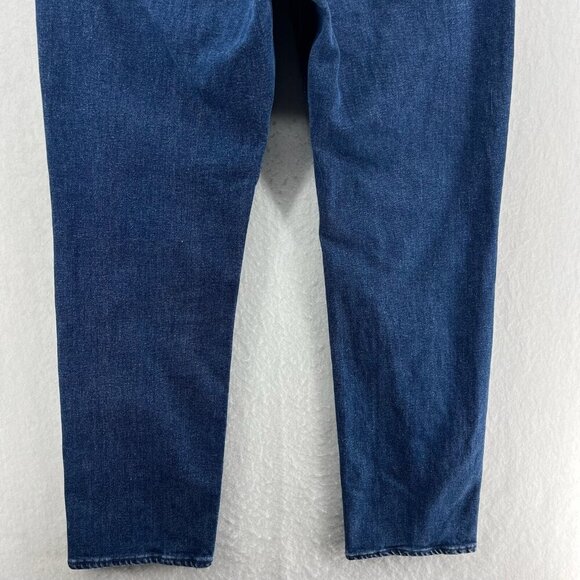 Hugo Boss Jeans Mens 38 Blue Regular Fit Dark Wash Denim Zip Fly Straight Fit - Picture 9 of 12